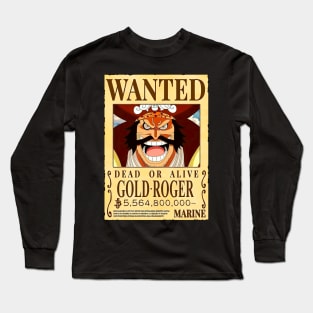 Gol D. Roger Wanted Poster - 5 Billion 564 Million 800 Thounsand Berries Long Sleeve T-Shirt